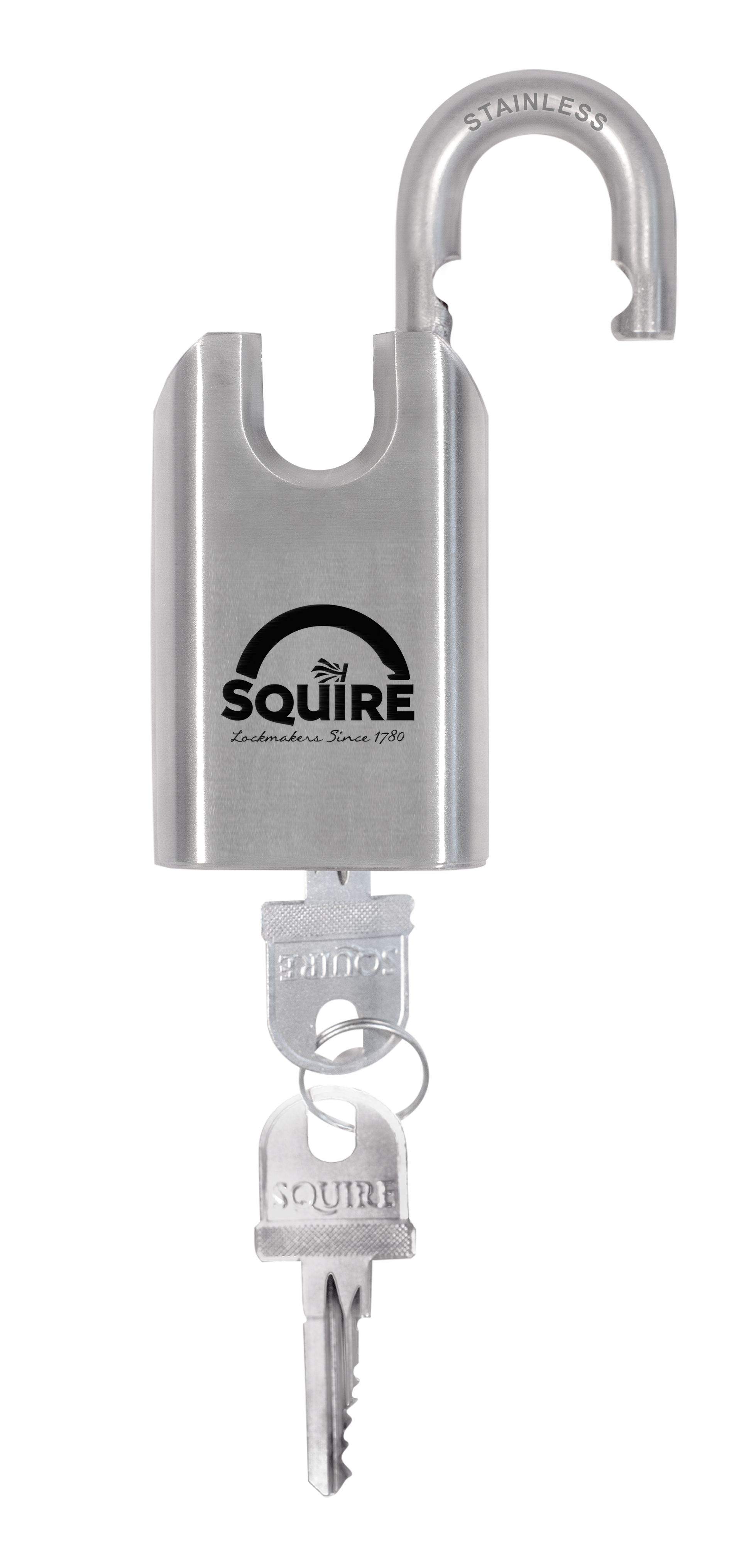 Squire Stronghold ST50CS Stainless Steel Closed-Shackle Keyed Padlock | High Security Rust Proof
