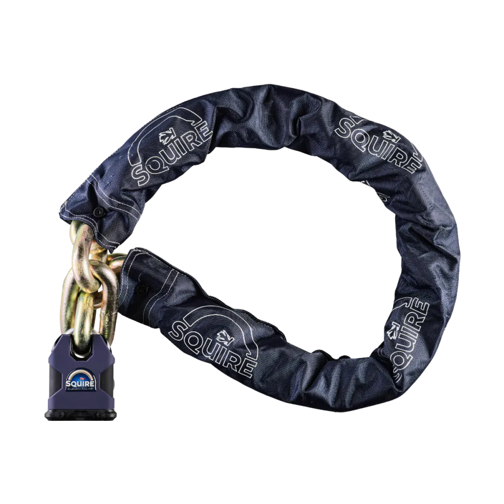 ゴールドゴルフロッカーズ CHAIN SCRIPT SETUP NAVY XL Squire Stronghold Leviathan Padlock and Chain Set | SS80CS | Leviathan