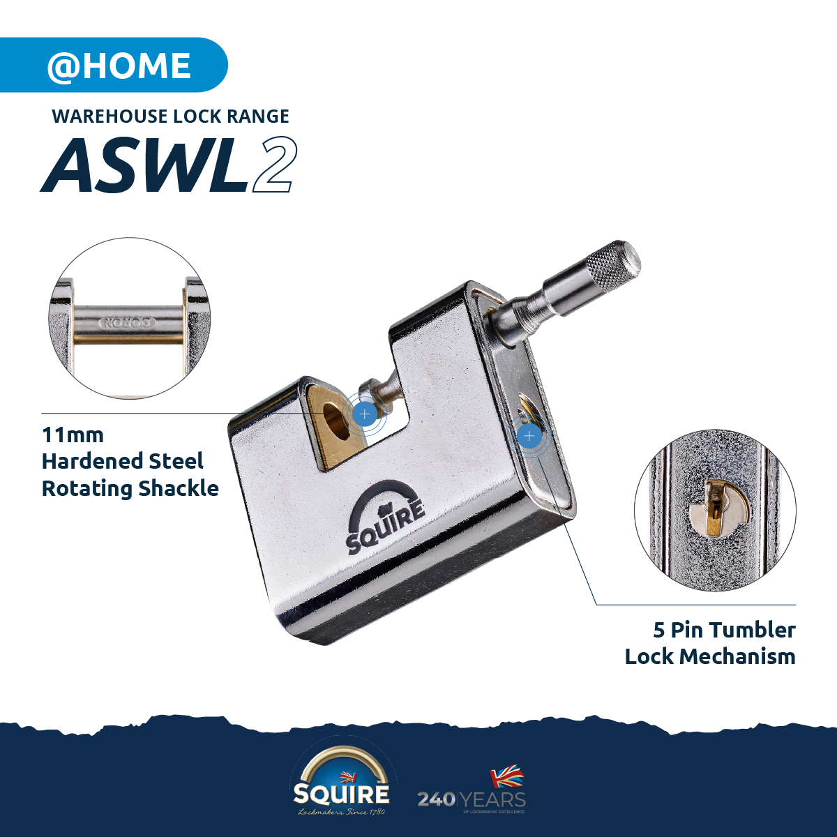ASWL Armored Steel Padlock specs