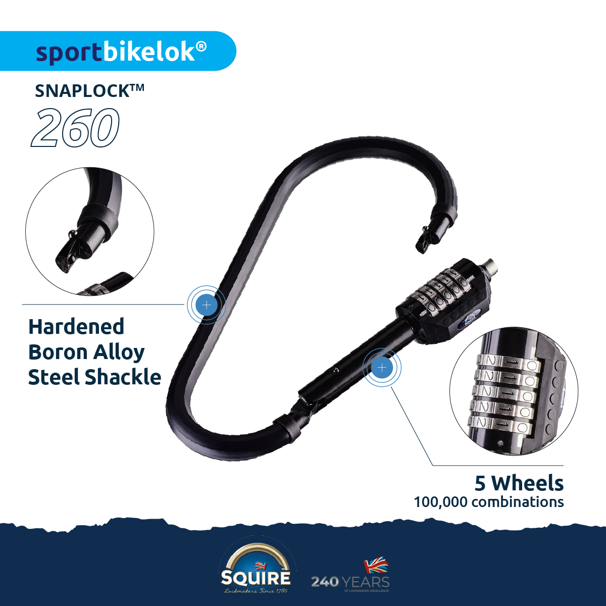 SNAPLOCK - Combination Bicycle Lock