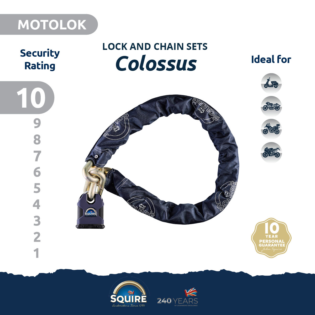Colossus Padlock and Chain Set Specifications 2