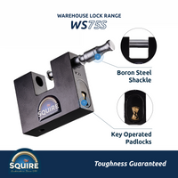 Thumbnail for Stronghold WS75S Straight Boron Shackle | Freight Container Lock