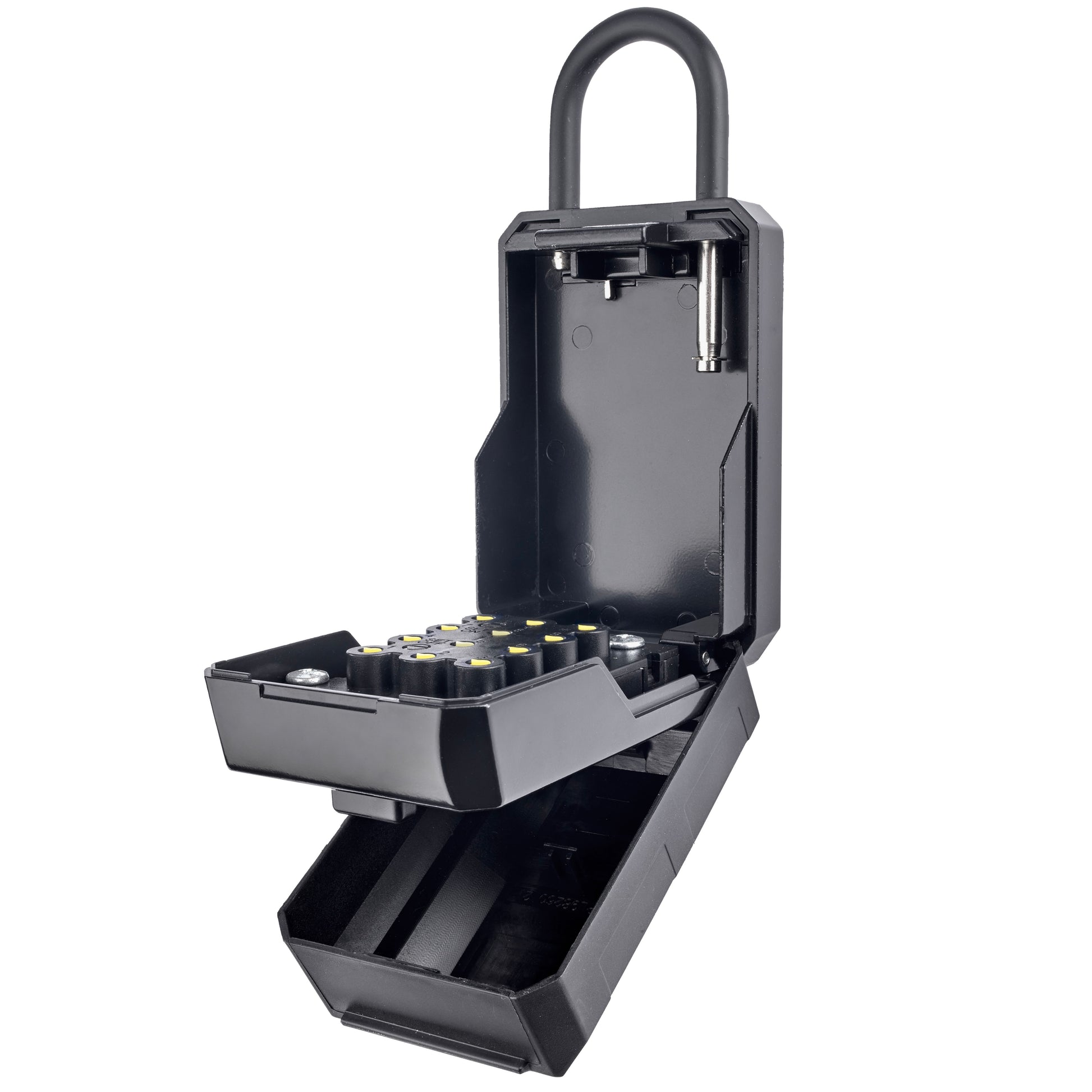 Squire KeyKeep 2PB Portable Push Button Key Safe | 4,000 Combination Codes | Weather Resistant Steel Key Lock Box