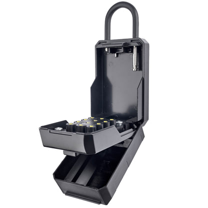 Squire KeyKeep 2PB Portable Push Button Key Safe | 4,000 Combination Codes | Weather Resistant Steel Key Lock Box