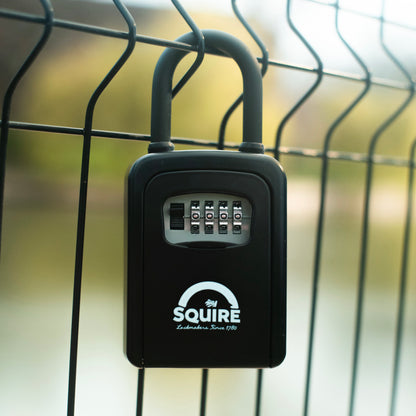 Squire KeyKeep 1PB Portable Combination Key Safe – 4-Digit Weatherproof Lock Box