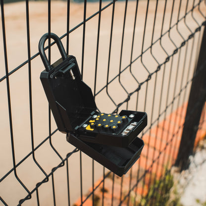 Squire KeyKeep 2PB Portable Push Button Key Safe | 4,000 Combination Codes | Weather Resistant Steel Key Lock Box