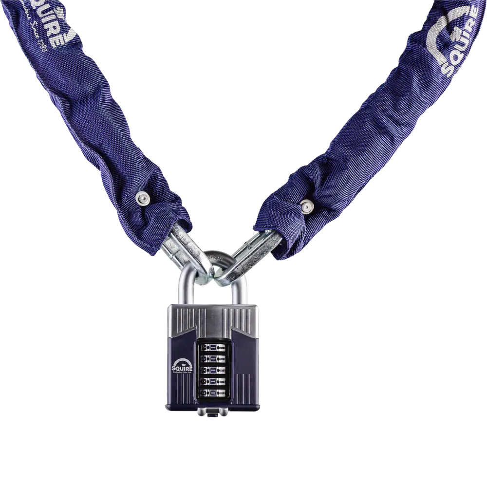 Warrior® Combination Padlock and Chain | 5 Wheel | Warrior Combi Max