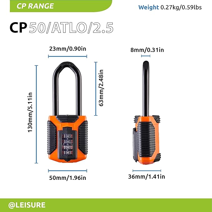 CP50ATLO/2.5 Padlock Product Specs