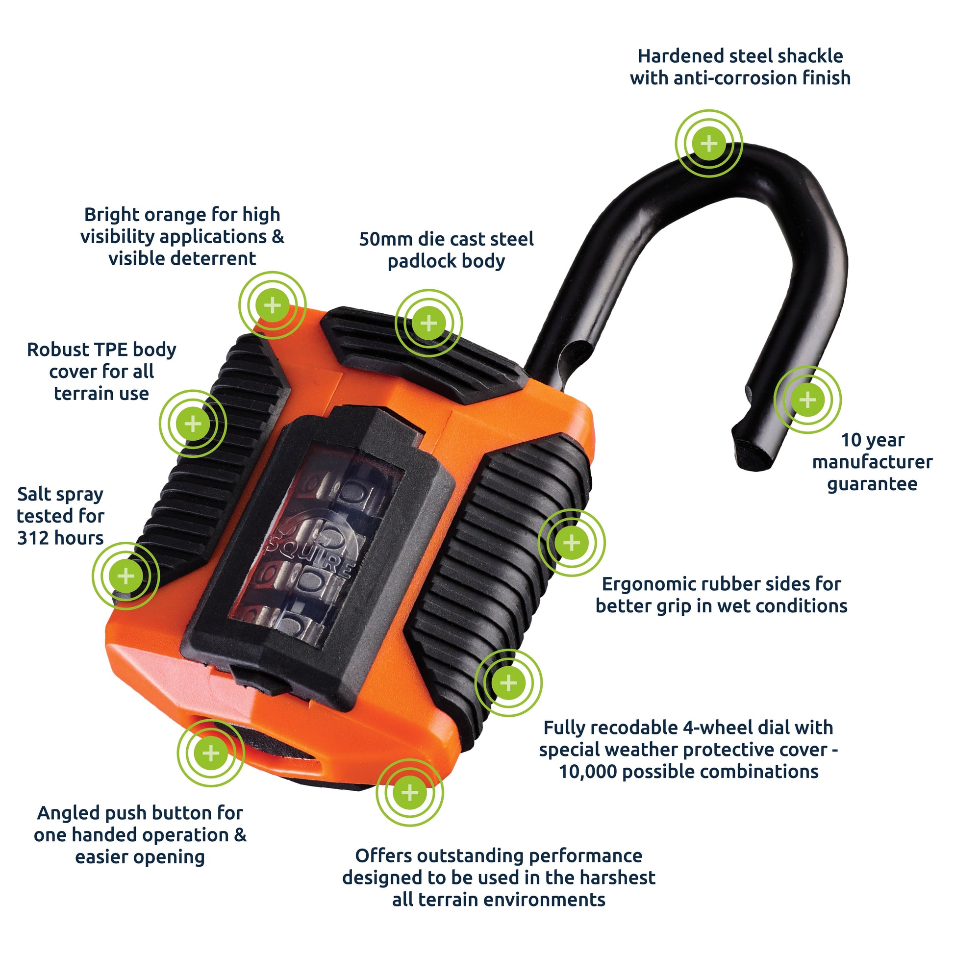 All Terrain Combination Padlock | All Weather | 4-Wheel | CP50ATL