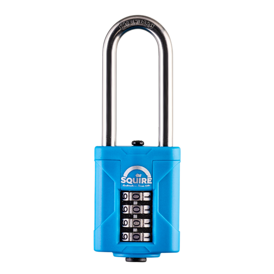 Squire Marine Long Shackle Combination Padlock | 4-Wheel | CP40S/2.5 front