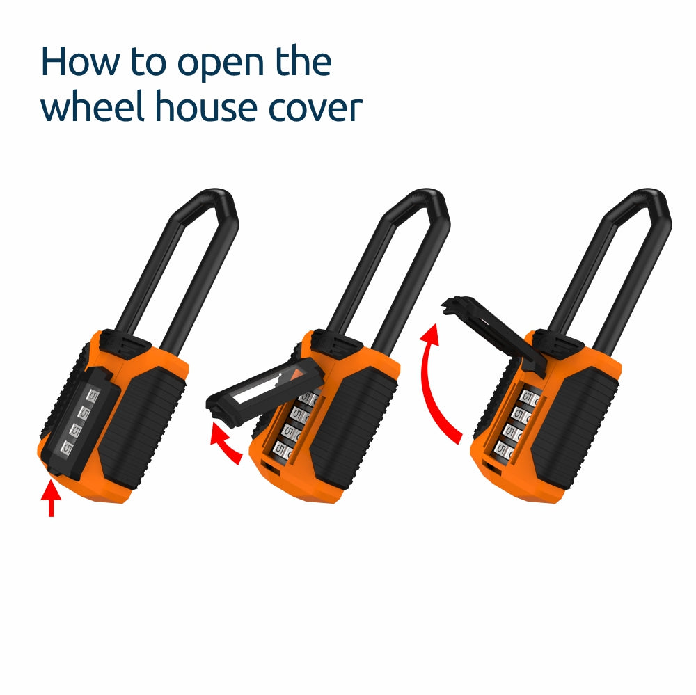 All Terrain Long Shackle Combination Padlock | All Weather | 4-Wheel | CP50ATL/2.5