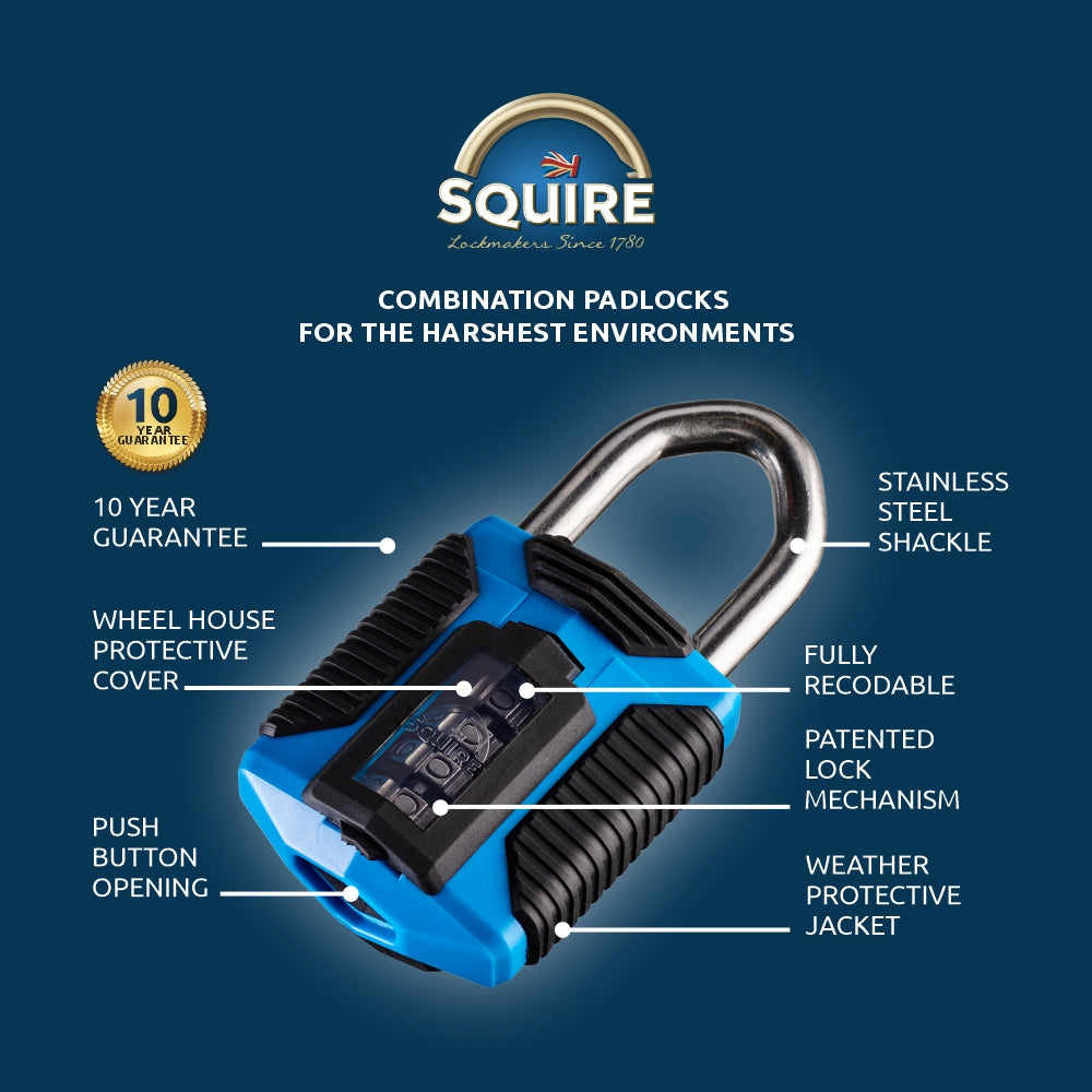 All Terrain Combination Padlock | Rustproof | 4-Wheel | CP50ATLS