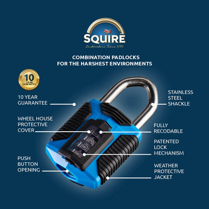 All Terrain Combination Padlock | Rustproof | 4-Wheel | CP50ATLS