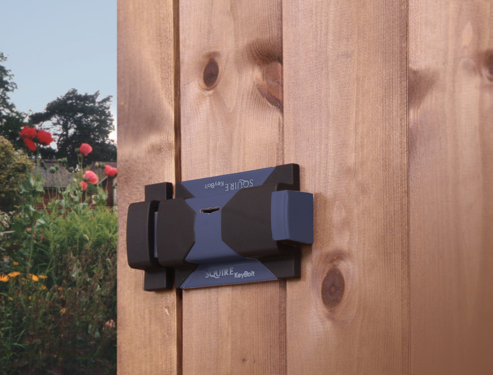 Squire Keybolt - Steel Lockable Door Bolt with Keyed Lock & Weatherproof Cover