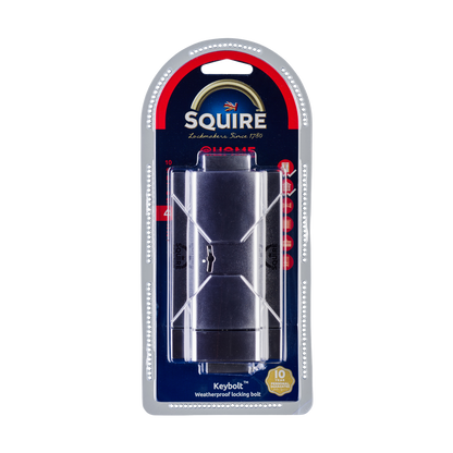 Squire Keybolt - Steel Lockable Door Bolt with Keyed Lock & Weatherproof Cover