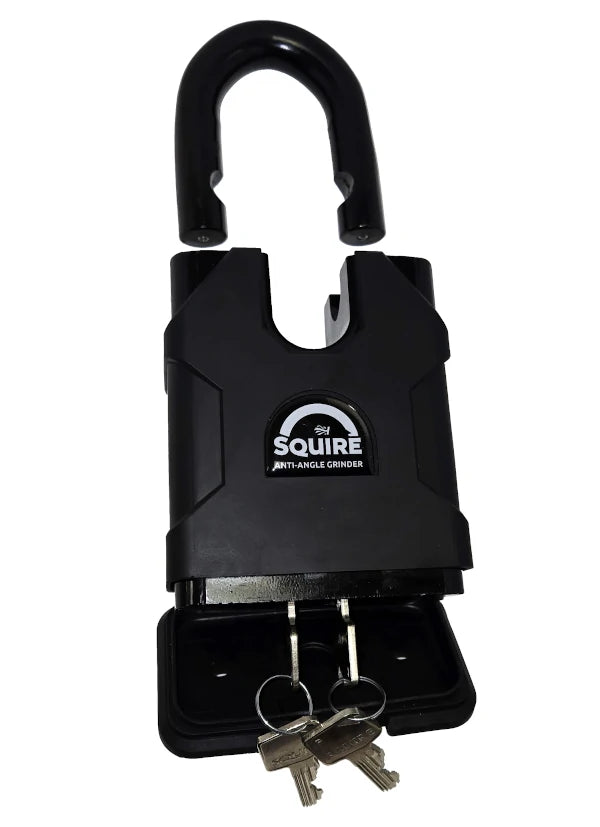Squire SS100CS LEV5 3.94-in (100 mm) Solid Steel Closed-Shackle Keyed Padlock Squire Locks USA