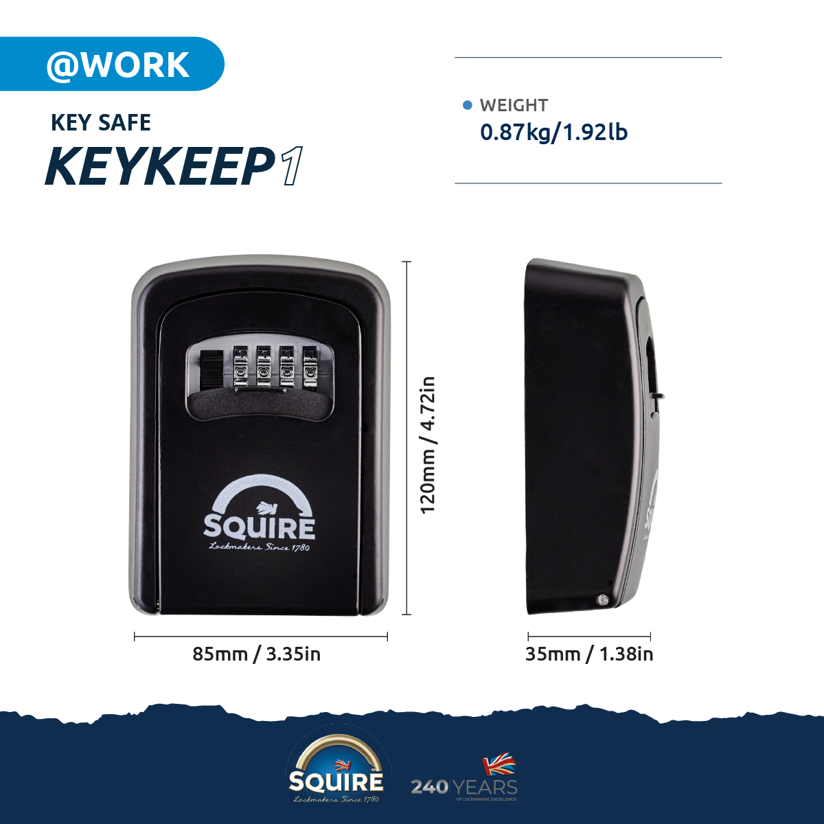 Squire Locks Keykeep 1™ | Key Safe product sheet 2