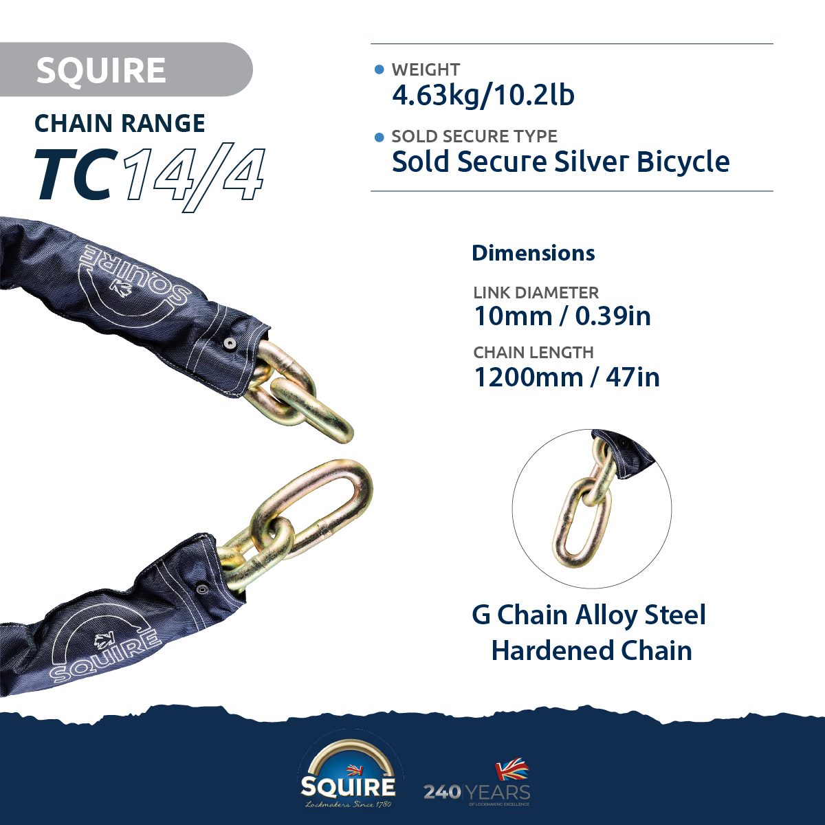 Hardened Alloy Steel Chain | TC14/4