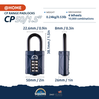 Thumbnail for Squire CP50/1.5 Combination Padlock 1.5inch Long Shackle