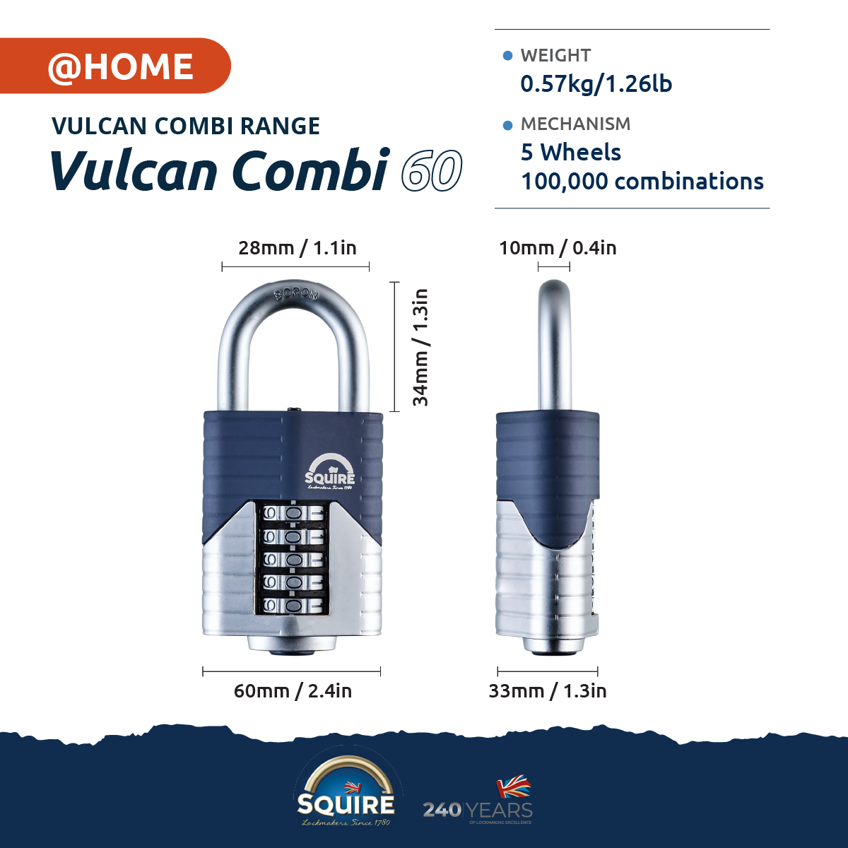 Vulcan Combi 60 Size