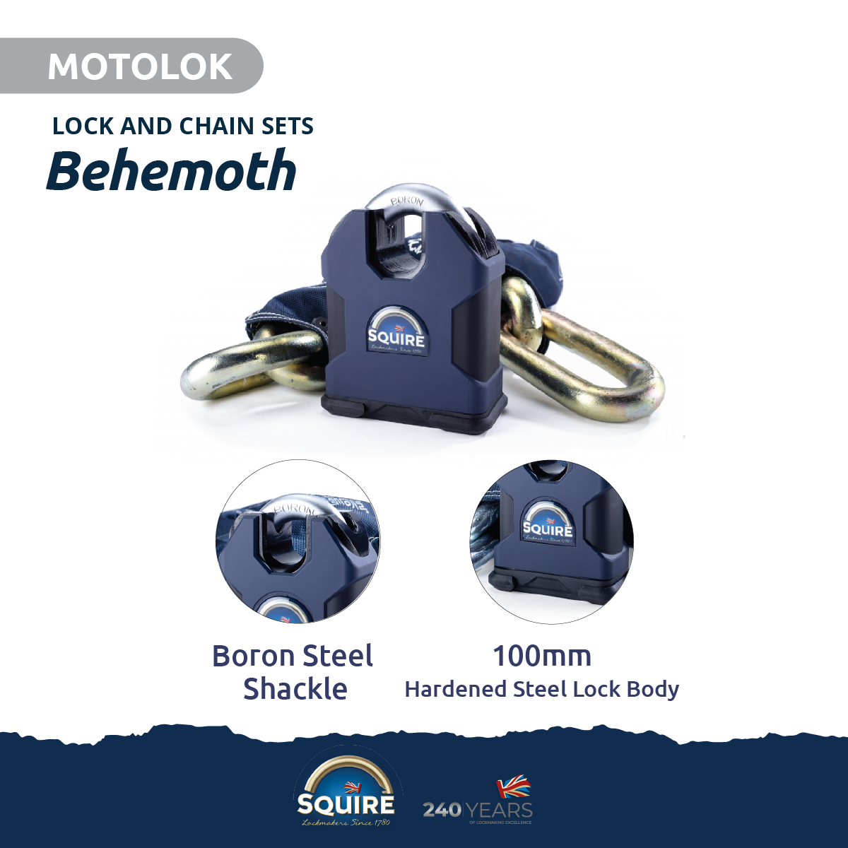 Behemoth Padlock and Chain