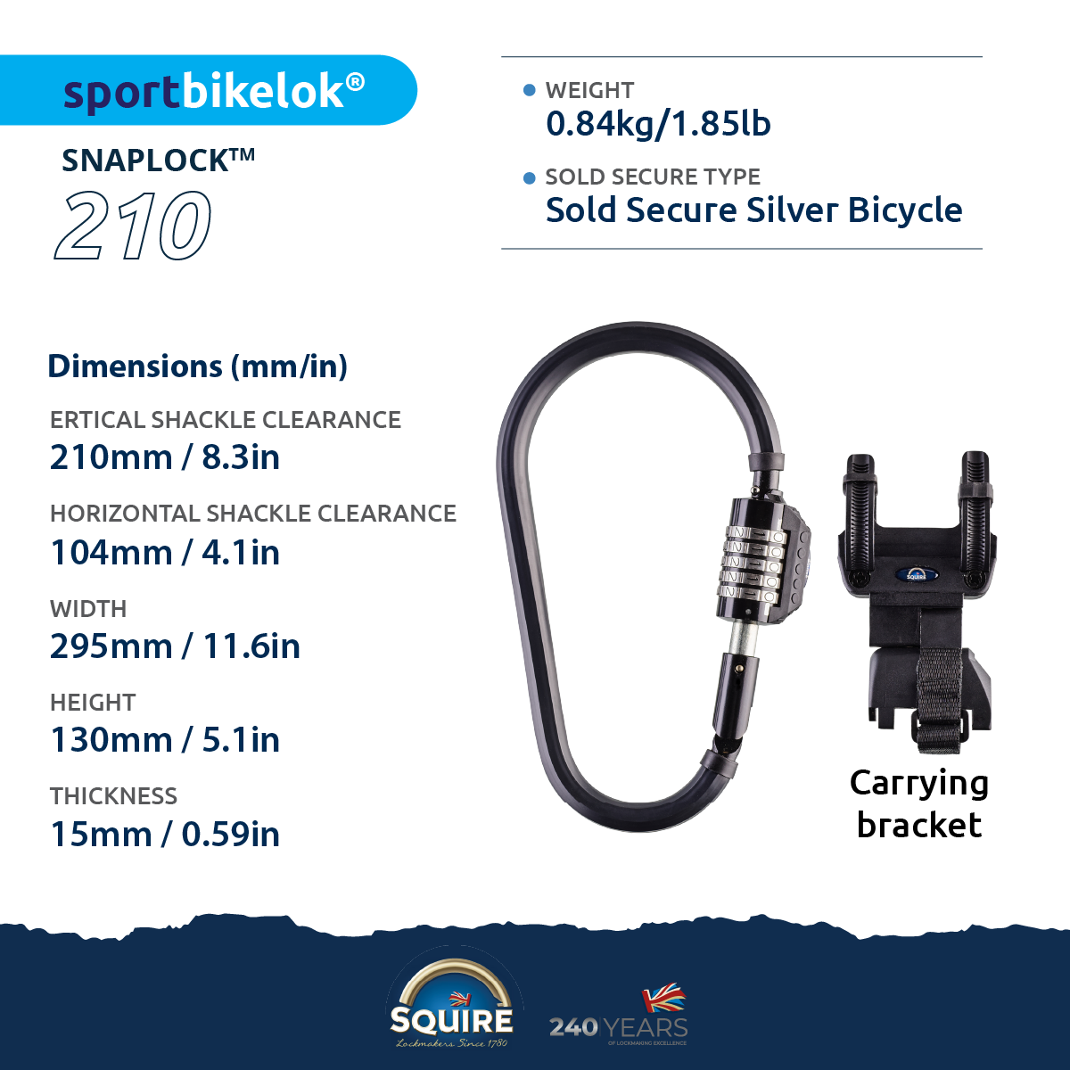 SNAPLOCK 210 Bike product specs