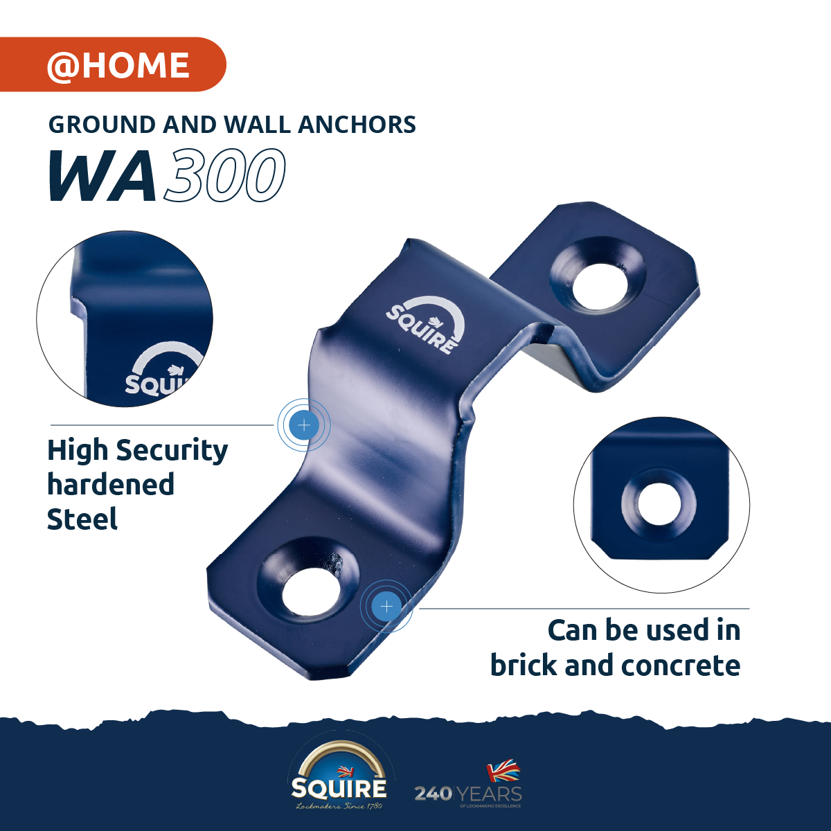 Squire Hardened Steel Wall and Ground Anchor | WA300 spec