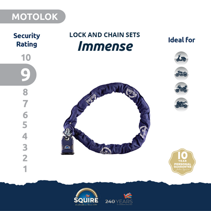 Squire Stronghold Immense Padlock and Chain Set | SS50 Security
