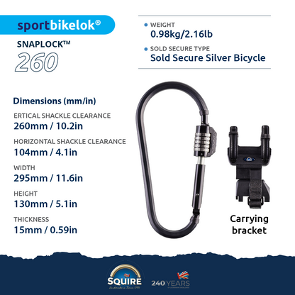 SNAPLOCK 260 Bike Lock product specs