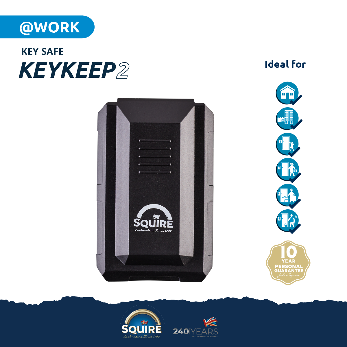 Squire Keykeep 2™ | Key Safe | PIN Key spec