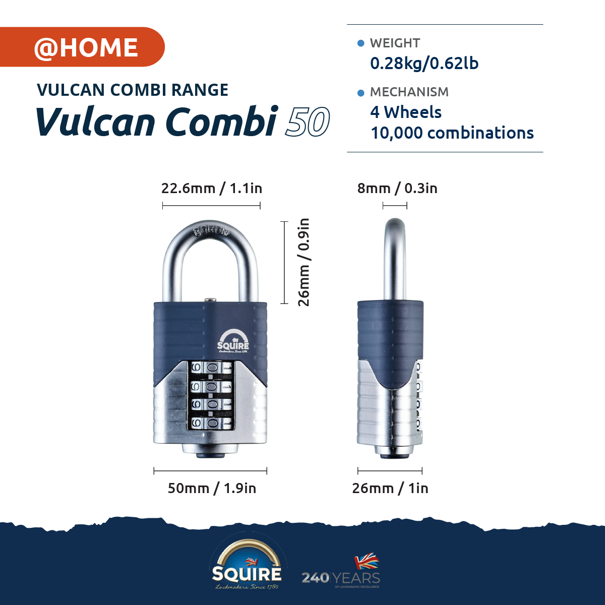 Vulcan Combi 50 Size