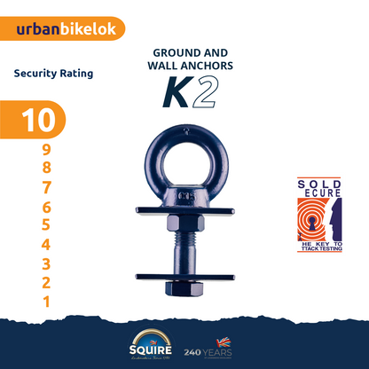 Squire Hardened Steel Anchor for Concrete Floor | K2 specs