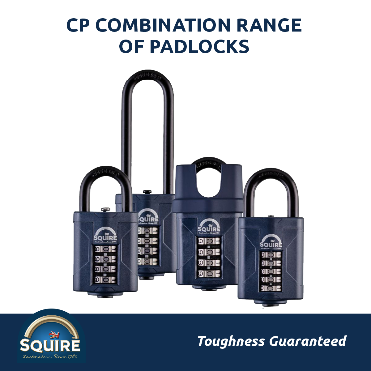 CP40 Combination All Weather Padlock |Open Shackle | Hardened Steel