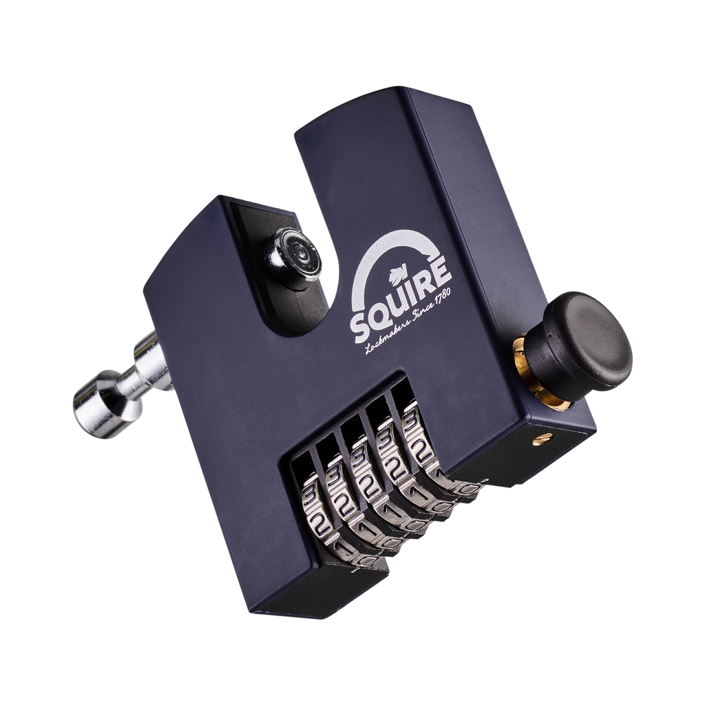 Squire Straight Shackle Boron Steel Combination Padlock 5 Wheel SHCB75
