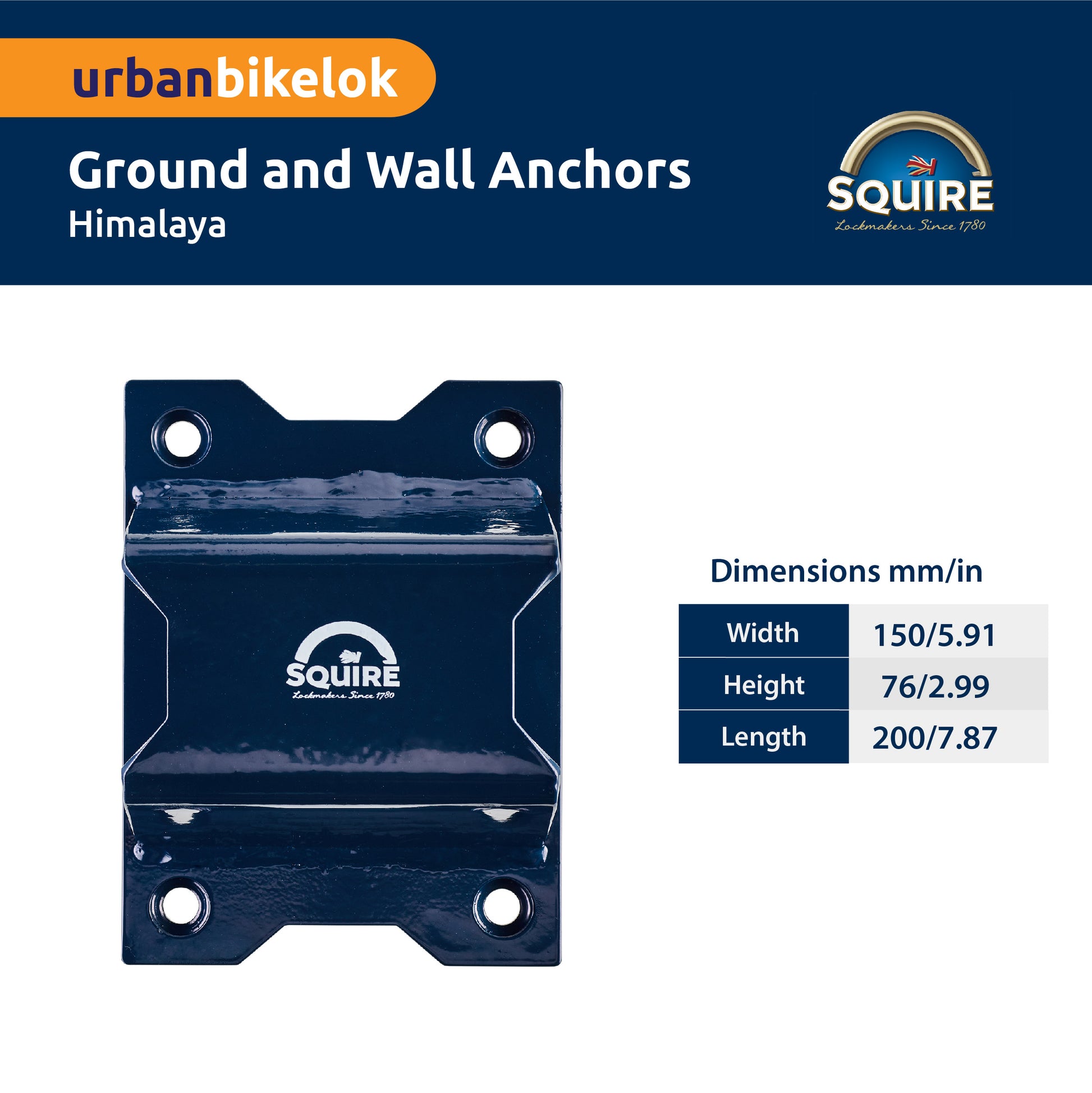 Squire Hardened Steel Ground and Wall Anchor | Himalaya spec