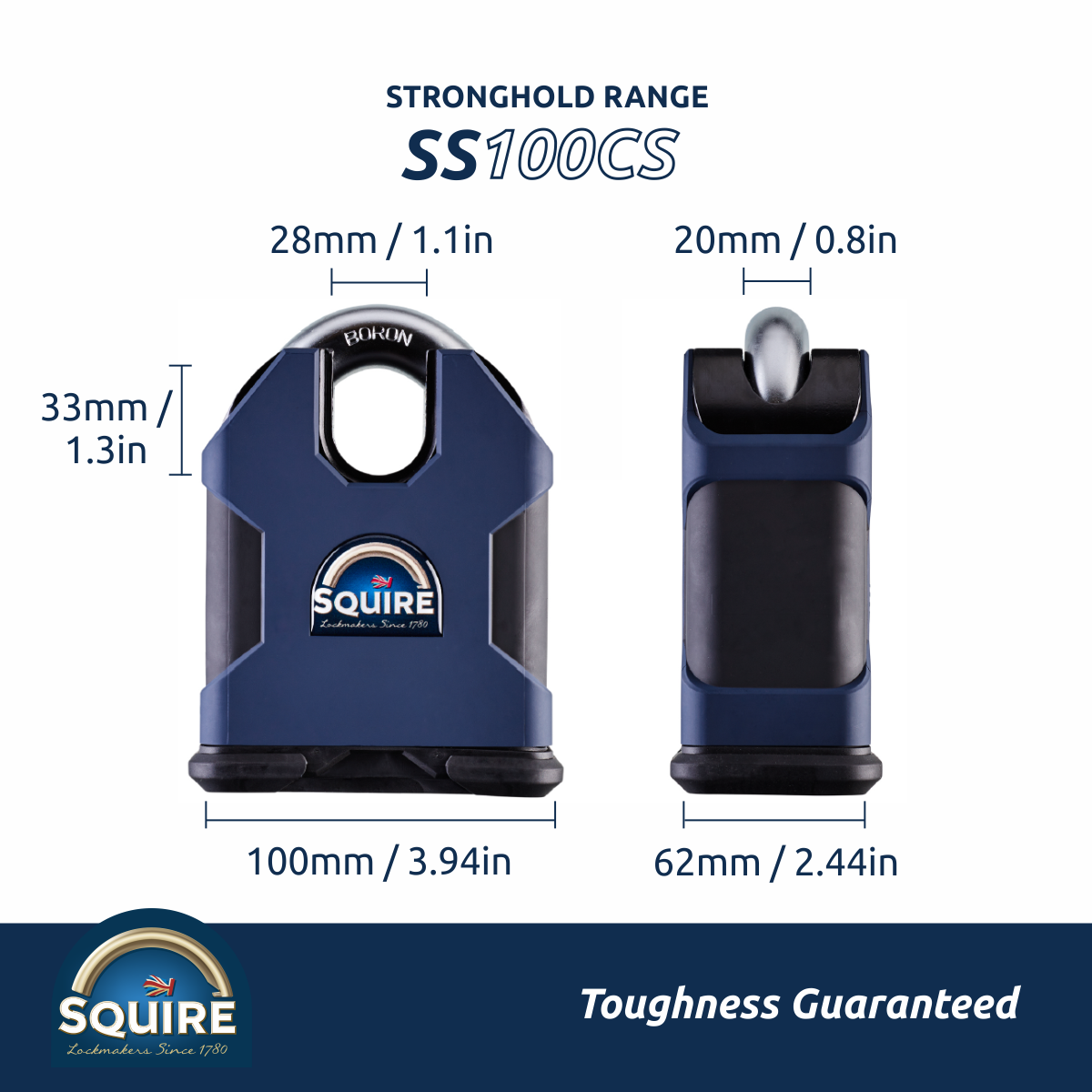 Squire SS100CS Closed Shackle Heavy Duty Padlock