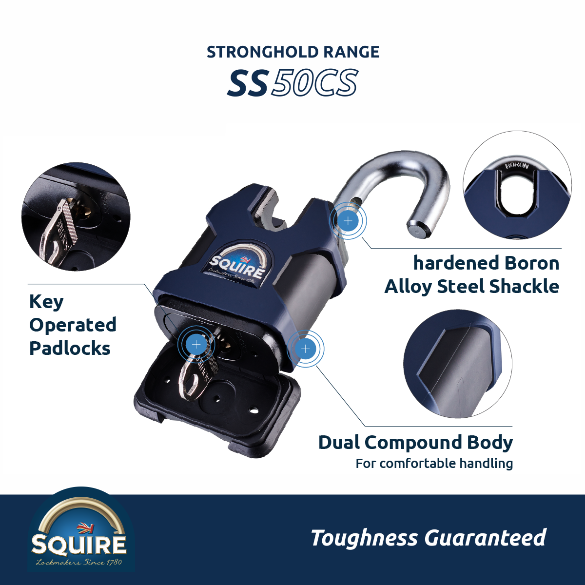 Squire Stronghold Heavy Duty Closed Shackle Padlock