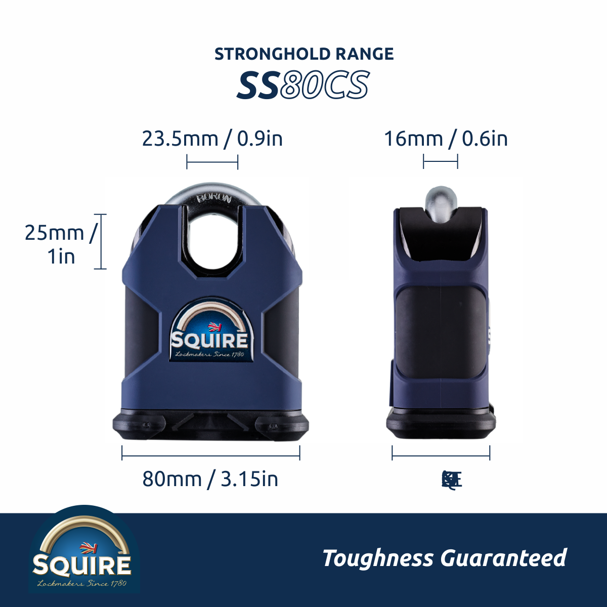 Squire SS80CS Closed Shackle | Heavy Duty Padlock