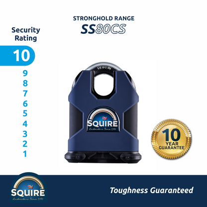 Stronghold Heavy Duty Closed Shackle Padlock | Boron Steel | SS80CS