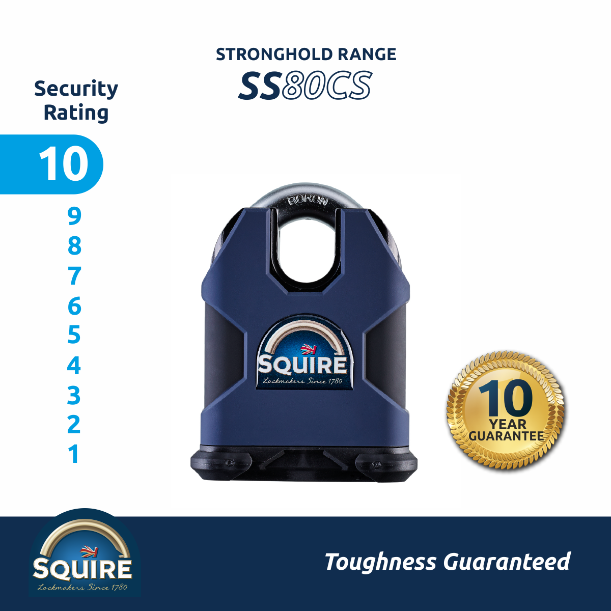 Squire SS80CS Closed Shackle | Heavy Duty Padlock