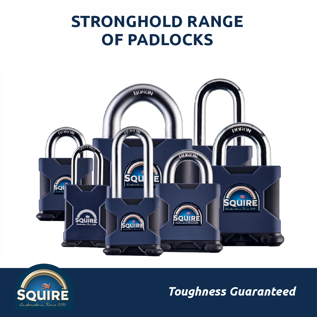 Stronghold Heavy Duty Open Shackle Padlock | Boron Steel | SS80S