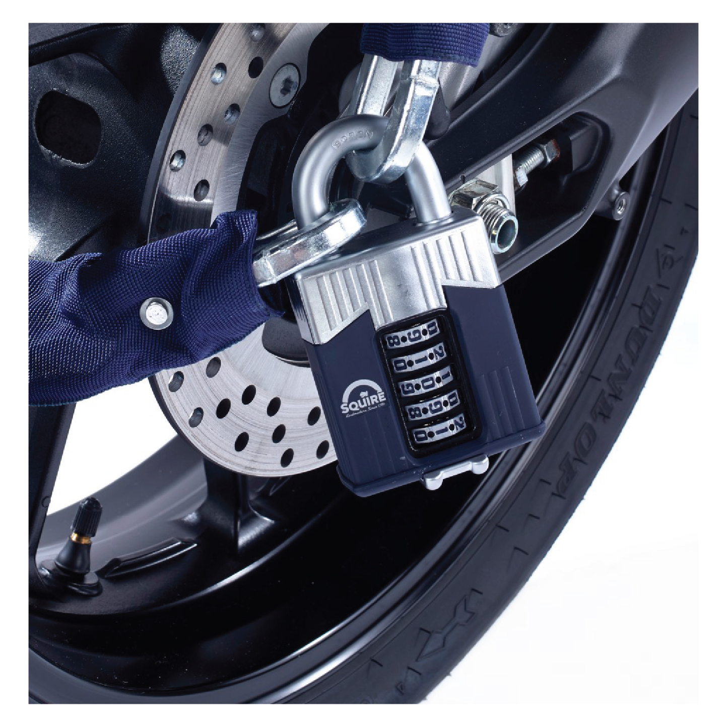 Warrior® Combination Padlock and Chain | 5 Wheel | Warrior Combi Max